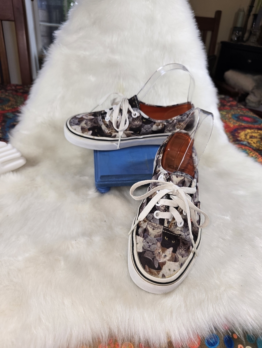 Van's Authentic ASPCA Ltd. Edition Cat Print Canvas Lace-Up Sneakers